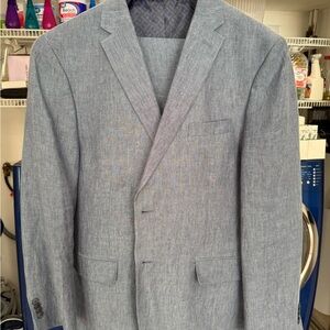 100% Linen, Tommy Hilfiger Steel Blue Suit
